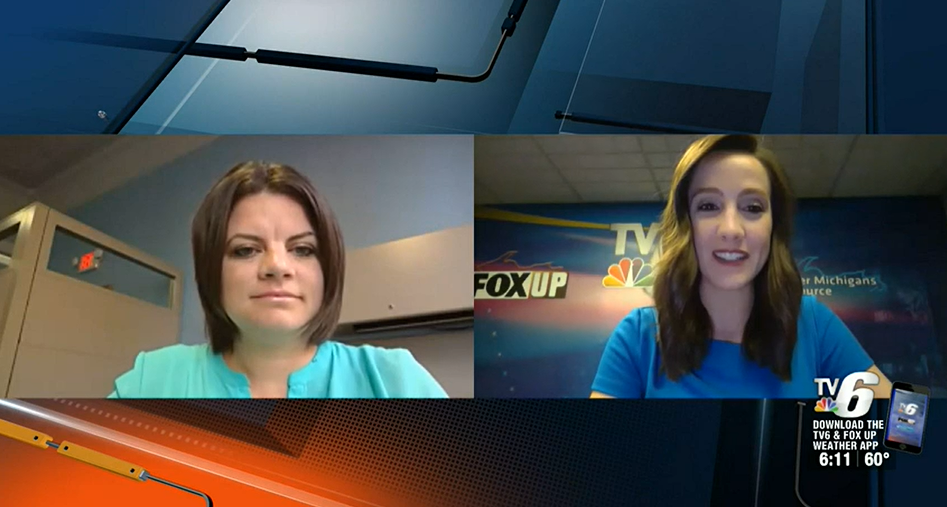Two women are on the screen side-by-side participating in a virtual interview.