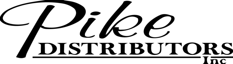 Pike Distributors Inc Logo. All black with transparent background