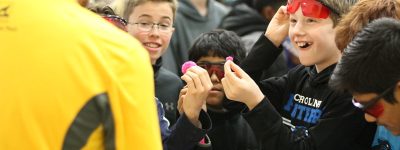 Students participate in Mind Trekkers demonstrations.